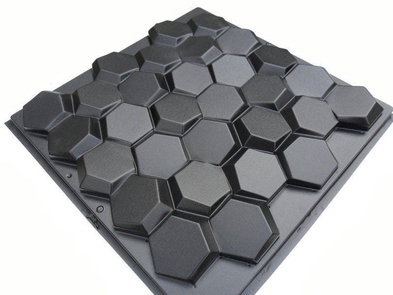 3d Panel Plastic mold Honeycomb for making Gypsum and Concrete Panels. Set of 4 molds.