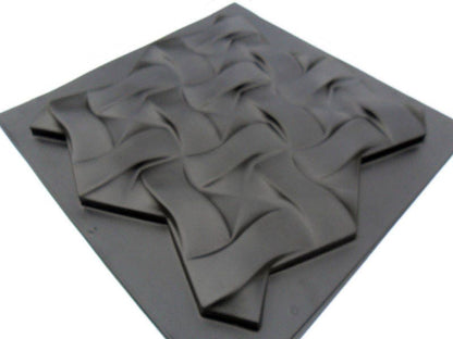 3d Panel Plastic mold Braided for making Panels from plaster and concrete. Set of 4 molds.