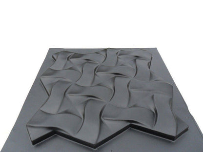 3d Panel Plastic mold Braided for making Panels from plaster and concrete. Set of 4 molds.