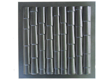 3d Panel Plastic mold Bamboo for making Panels from gypsum and concrete. Set of 4 molds.