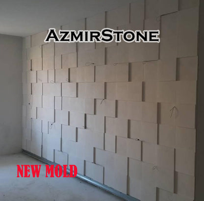 Polyurethane LED Squares 3D Panel mould, mold for making 3D LED Panels from gypsum and concrete. AzmirStone