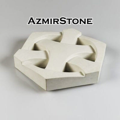 Polyurethane mold 3D-Block "Ji-Ji" (form with a framework for production of partitions of Blocks from plaster and concrete). Set of 2 molds.