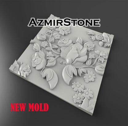 Polyurethane mold Panel Cement mold 3D form Geometric form Wall Decor DIY Panel Concrete mold 3D Wall Gypsum mold Cement form #578