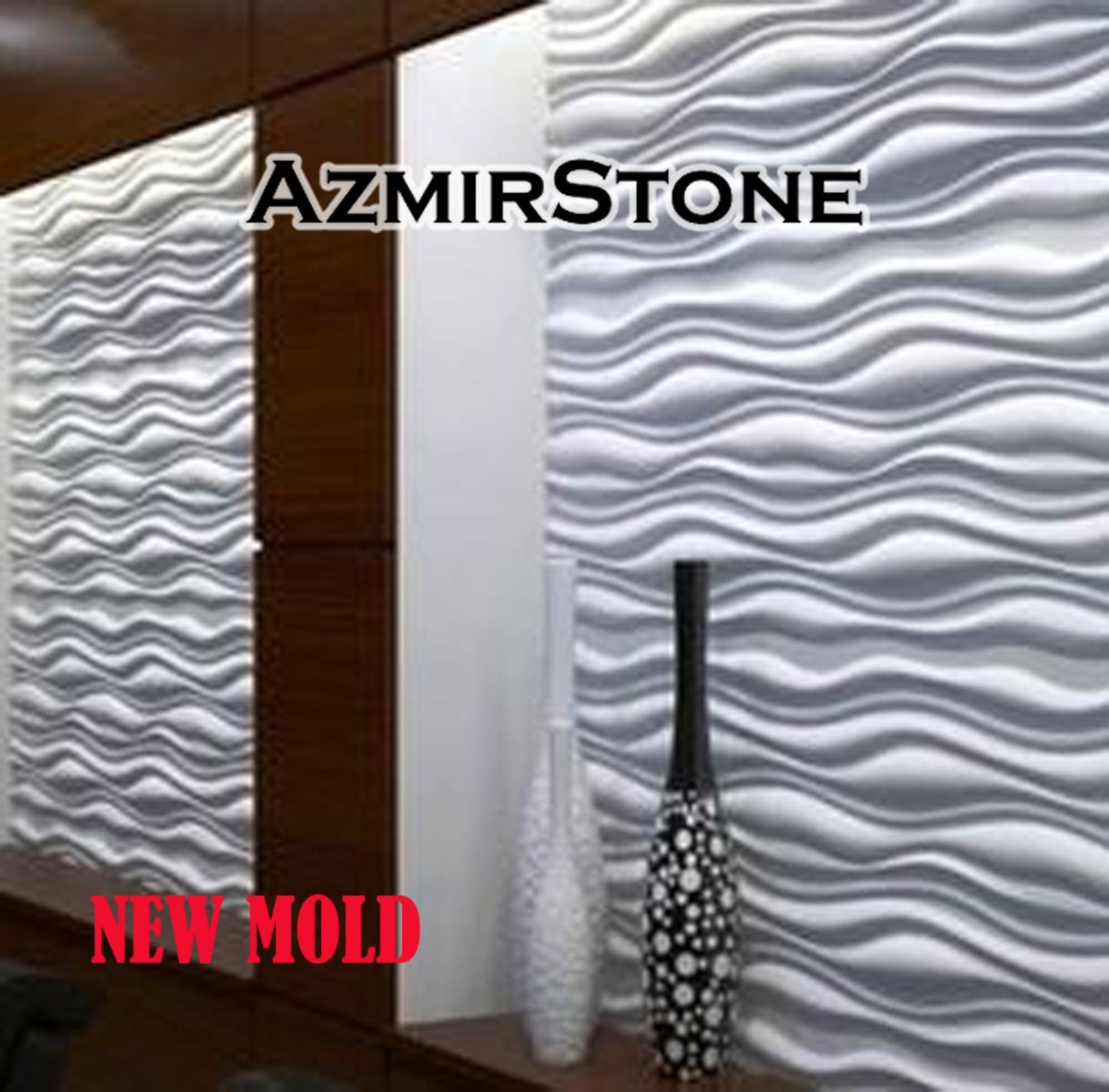 3D Wall Panel Polyurethane mold Concrete mold Gypsum mold Cement mold Cement form Wall Decor Geometric form 3D form DIY Panel #620