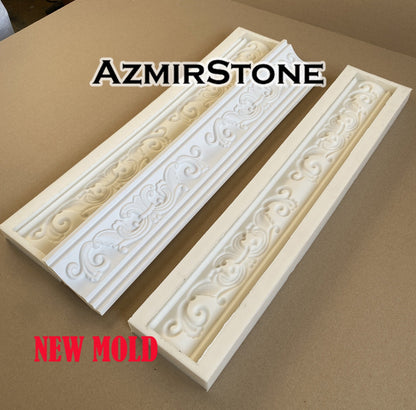 Silicone mold for the production of plaster baguette DIY Rubber for gypsum Cornice mould plaster decorations mould making Wall decor #1006