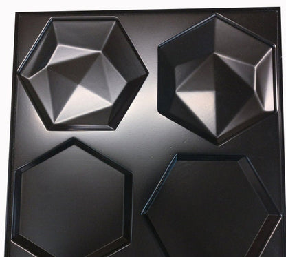 3d Panel Plastic mold Hexagons for making Gypsum and Concrete Panels. Set of 4 molds.
